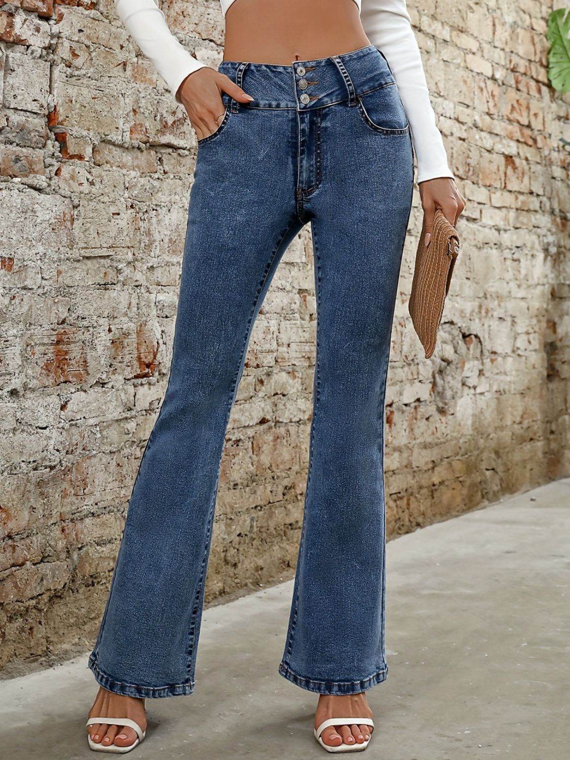 Bootcut Jeans with Pockets - Delanoir