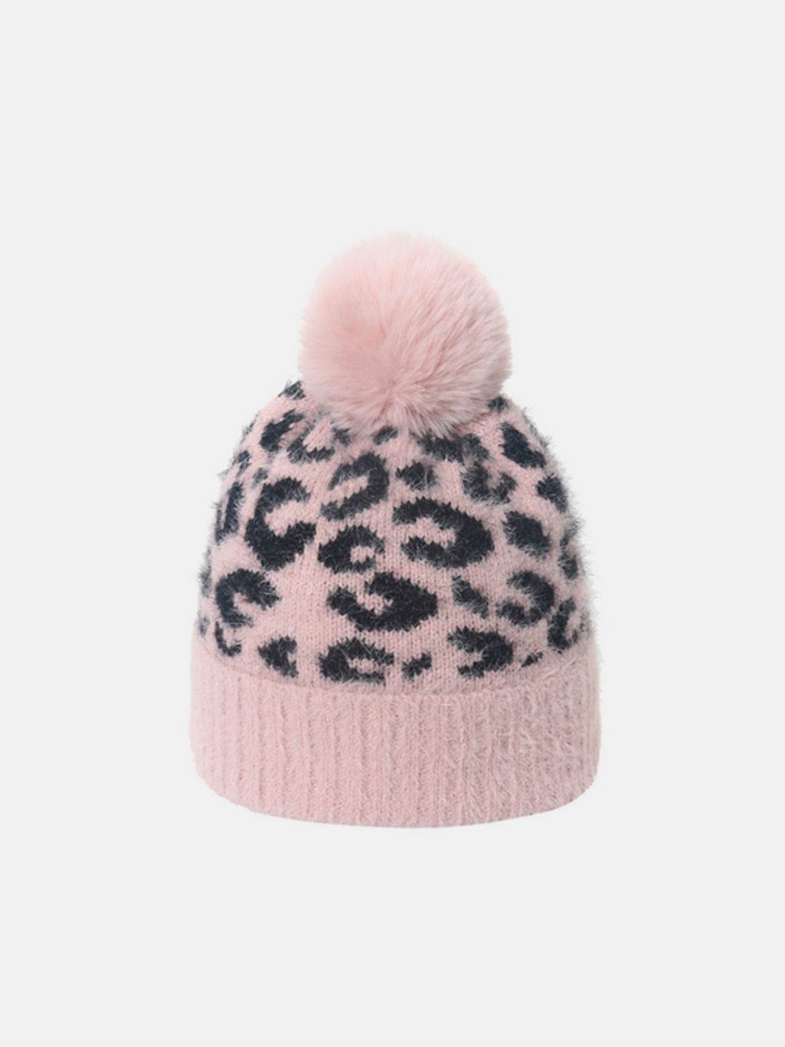 Leopard Hat with Pompom - Delanoir