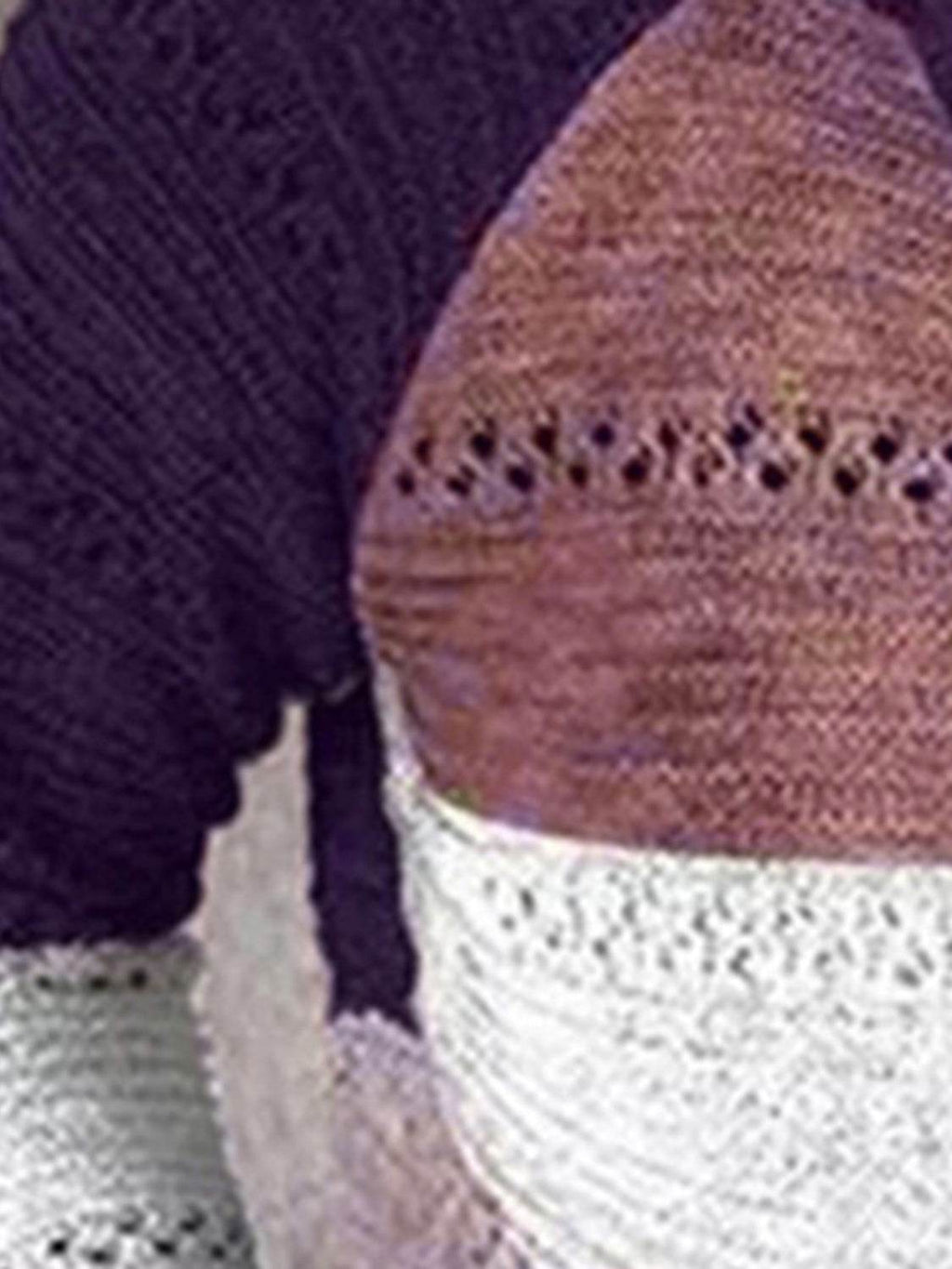 Color Block Drawstring Hooded Sweater - Delanoir