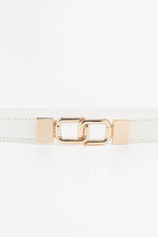 Geometric Double Buckle Elastic Belt - Delanoir