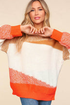 Haptics Color Block Long Sleeve Sweater - Delanoir