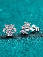 1 Carat Moissanite 925 Sterling Silver Stud Earrings - Delanoir