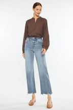 Kancan High Rise Slim Wide Leg Jeans - Delanoir
