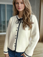 Button Down Long Sleeve Cardigan - Delanoir