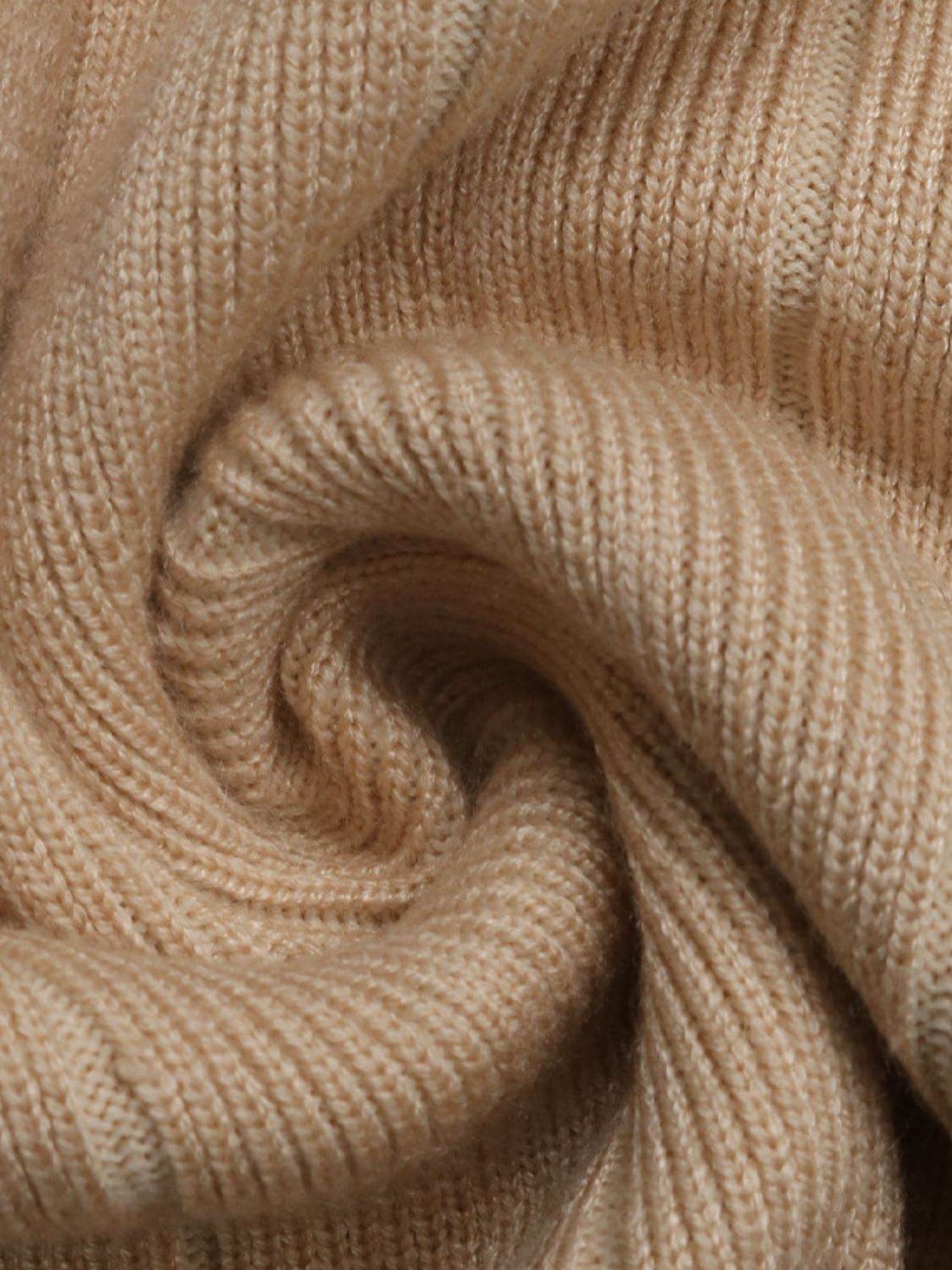 Perfee Pleated Midi Sweater Skirt - Delanoir