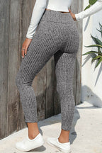 Ribbed High Waist Leggings - Delanoir