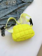 Bubble Texture Adjustable Strap Crossbody Bag - Delanoir