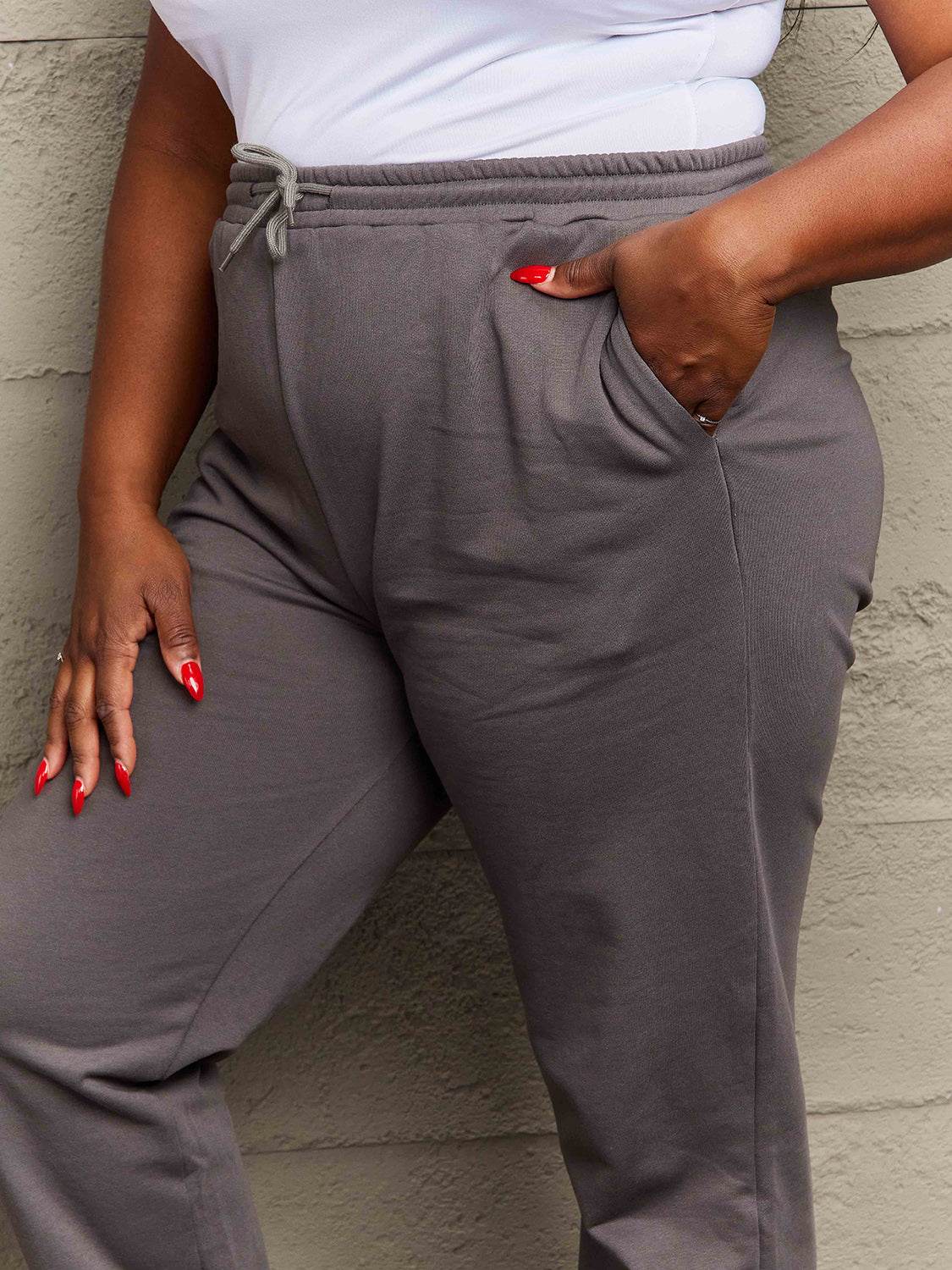 Simply Love Full Size Drawstring Sweatpants - Delanoir