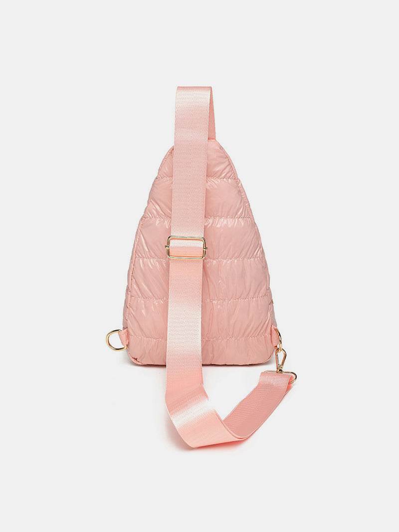 Quilted Adjustable Strap Puffy Sling Bag - Delanoir