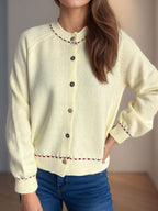 Button Down Long Sleeve Cardigan - Delanoir