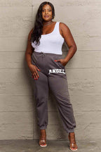 Simply Love Simply Love Full Size Drawstring Angel Graphic Long Sweatpants - Delanoir