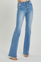 RISEN Full Size High Rise Button Fly Bootcut Jeans - Delanoir