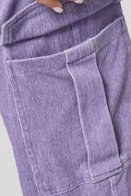 High Waist Straight Leg Cargo Jeans - Delanoir