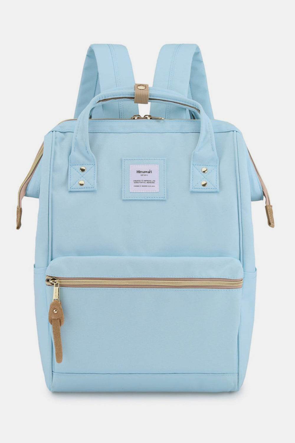 Himawari Waterproof Canvas Backpack Bag with Side Pockets - Delanoir