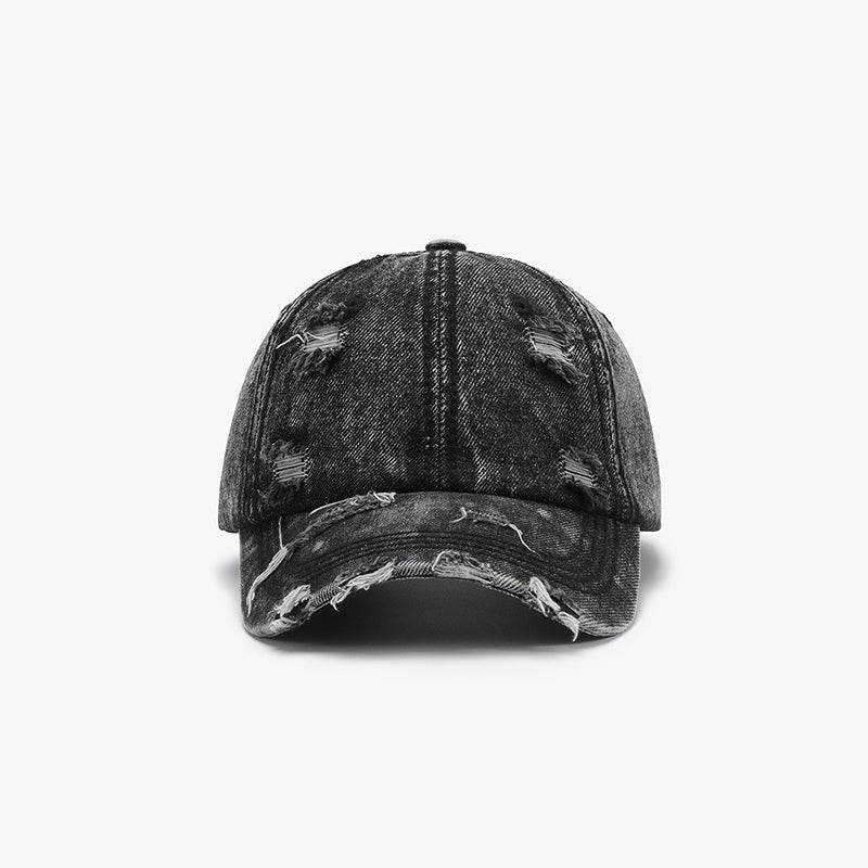 Distressed Cotton Baseball Cap - Delanoir