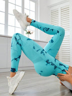 Printed High Waist Active Leggings - Delanoir