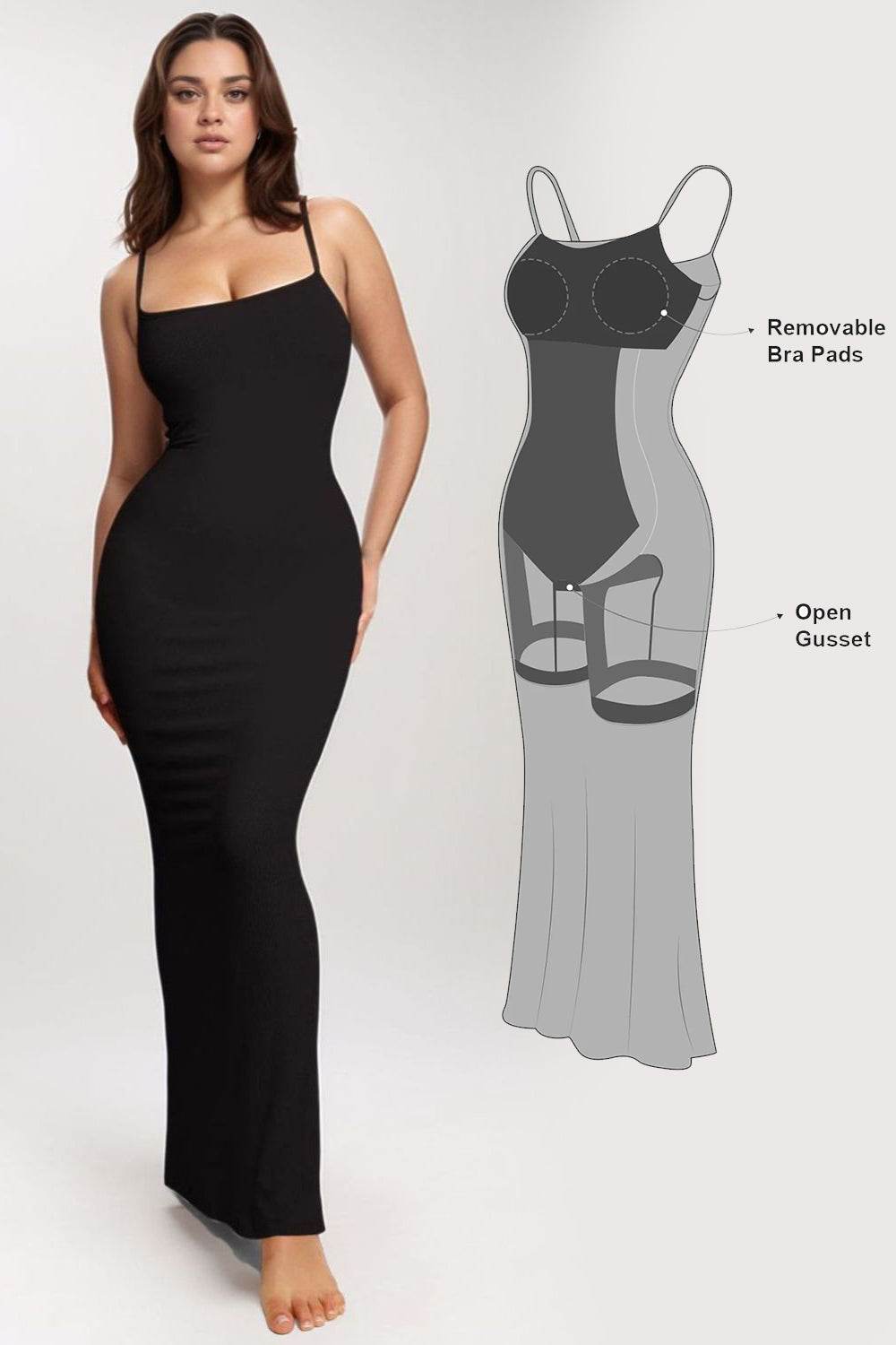 Basic Bae Built-In Shapewear Sleeveless Maxi Dress - Delanoir