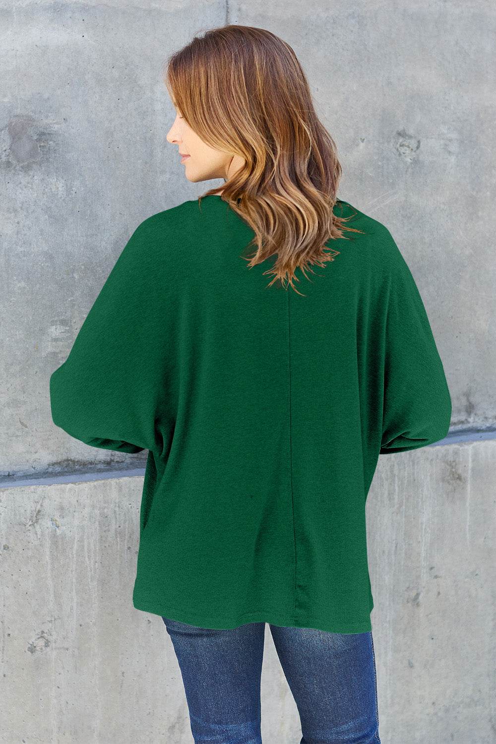 Double Take Full Size Round Neck Long Sleeve T-Shirt - Delanoir