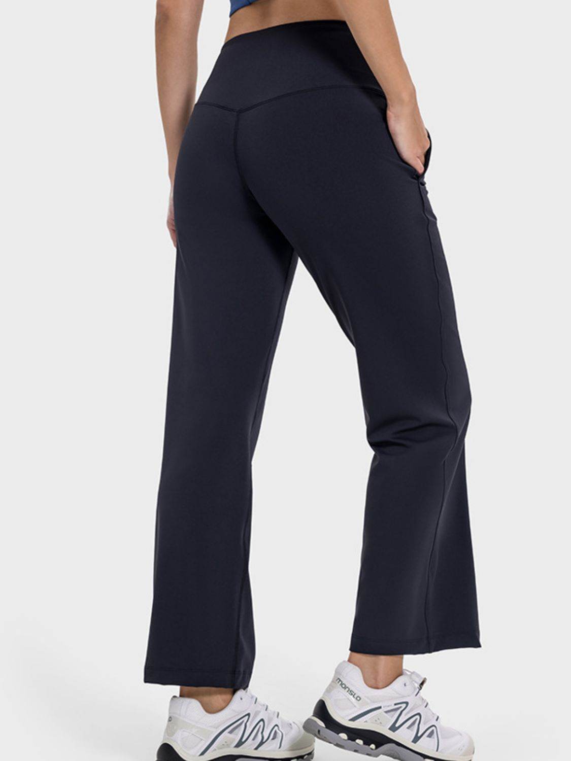 Millennia Pocketed High Waist Active Pants - Delanoir