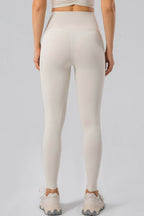 High Waist Wide Waistband Active Leggings - Delanoir
