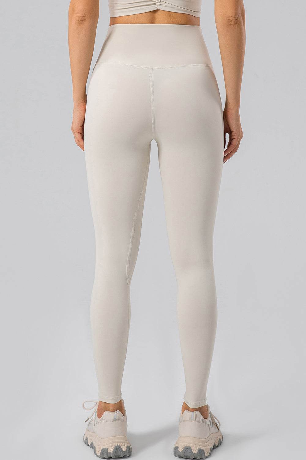 High Waist Wide Waistband Active Leggings - Delanoir