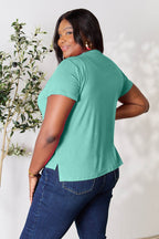 Basic Bae Full Size Round Neck Short Sleeve T-Shirt - Delanoir