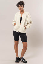 HYFVE Baseball Collar Zip Up Long Sleeve Jacket - Delanoir