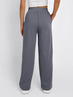 Elastic Waist Wide Leg Pants - Delanoir