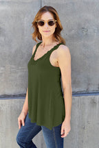 Basic Bae Full Size Lace Detail V-Neck Cutout Cami - Delanoir