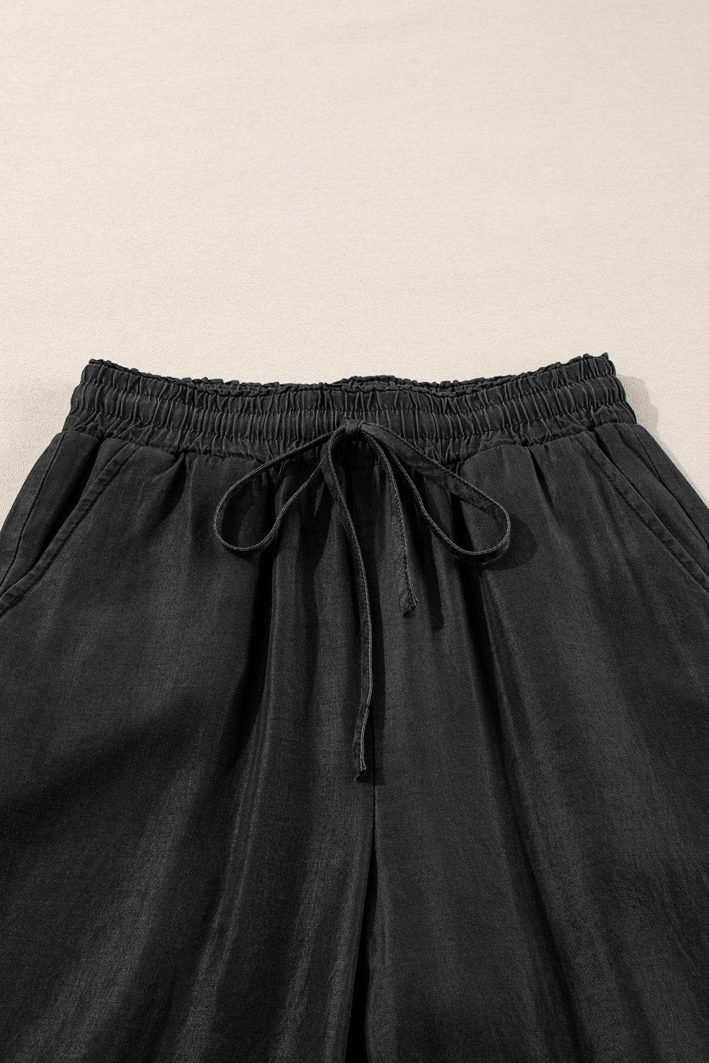 Drawstring Wide Leg Jeans - Delanoir