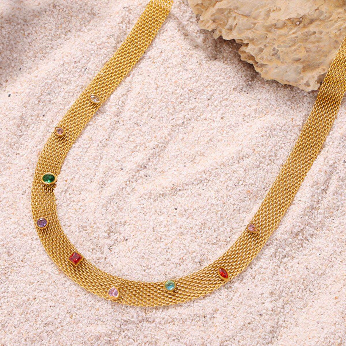 Titanium Steel Zircon Necklace - Delanoir