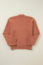 Slit Open Front Dropped Shoulder Cardigan - Delanoir
