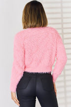 Scoop Neck Vest and Cardigan Sweater Set - Delanoir