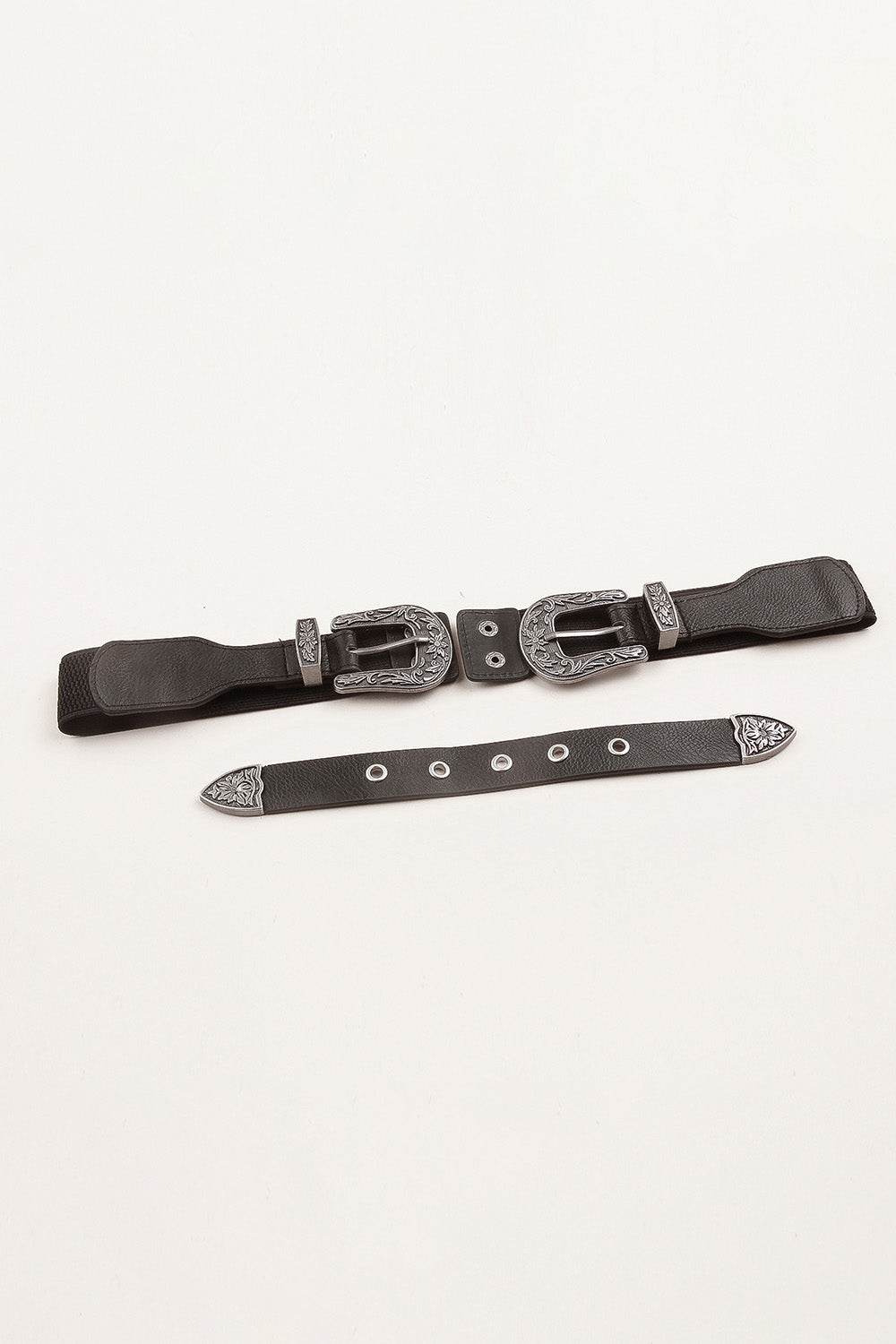 Symmetrical Zinc Alloy Buckle PU Leather Belt - Delanoir