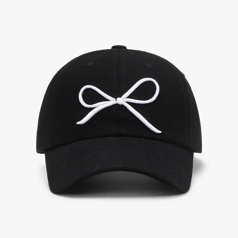 Bow Embroidered Cotton Baseball Cap - Delanoir