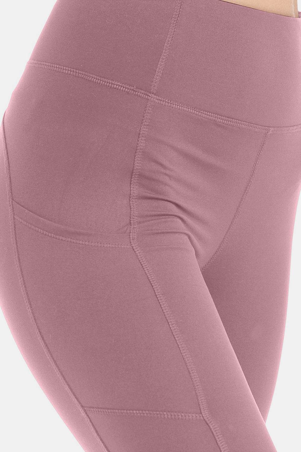 Leggings Depot Wide Waistband High Waist Leggings - Delanoir
