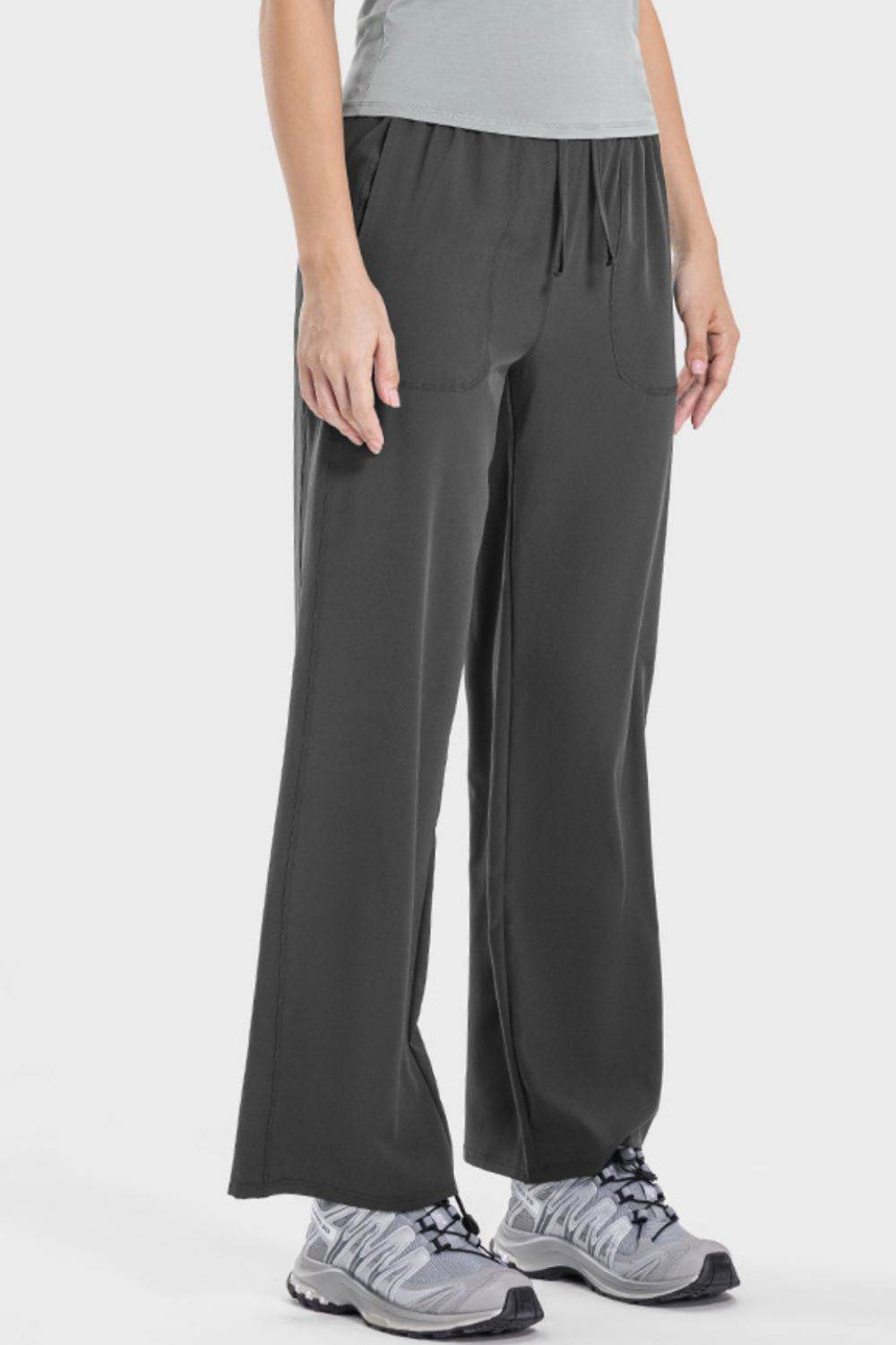 Millennia Drawstring Pocketed Active Pants - Delanoir