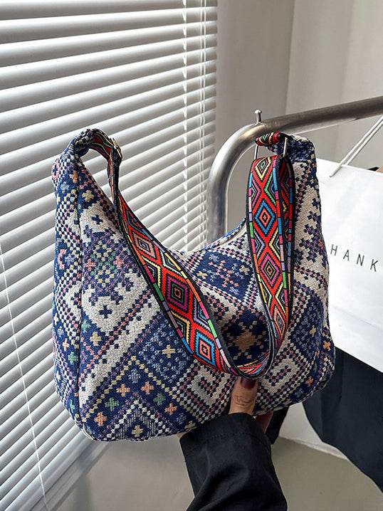 Geometric Adjustable Strap Crossbody Bag - Delanoir