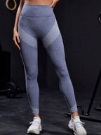 Striped High Waist Active Pants - Delanoir