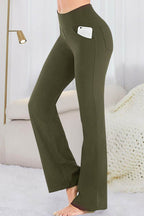 Pocketed High Waist Active Pants - Delanoir