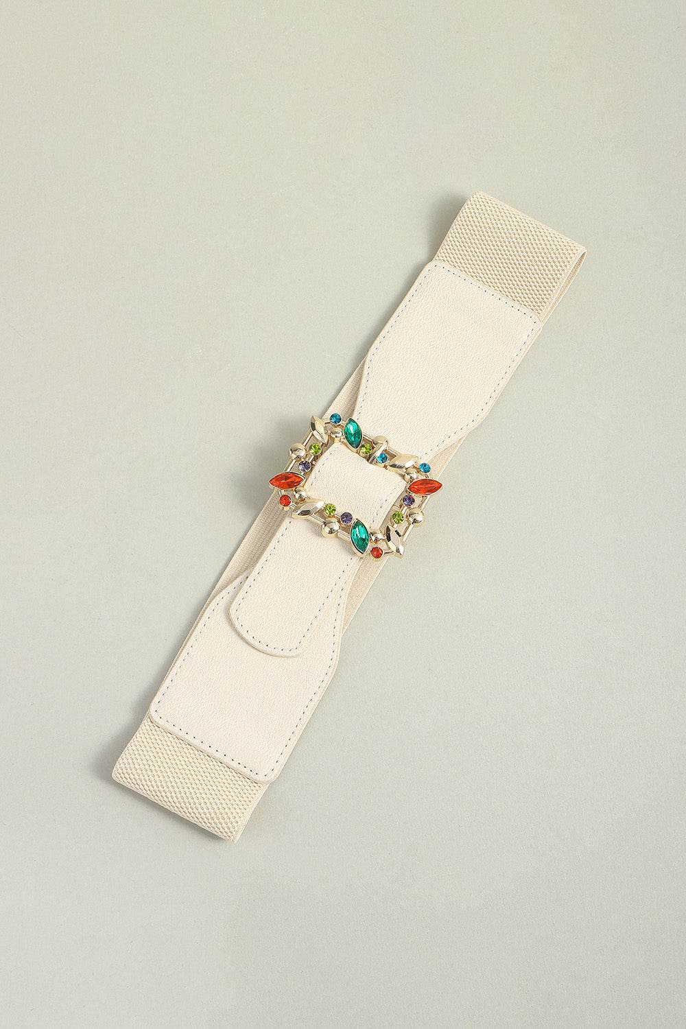 Multicolored Leaf Buckle Elastic Belt - Delanoir