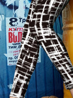 Printed High Waist Skinny Leggings - Delanoir