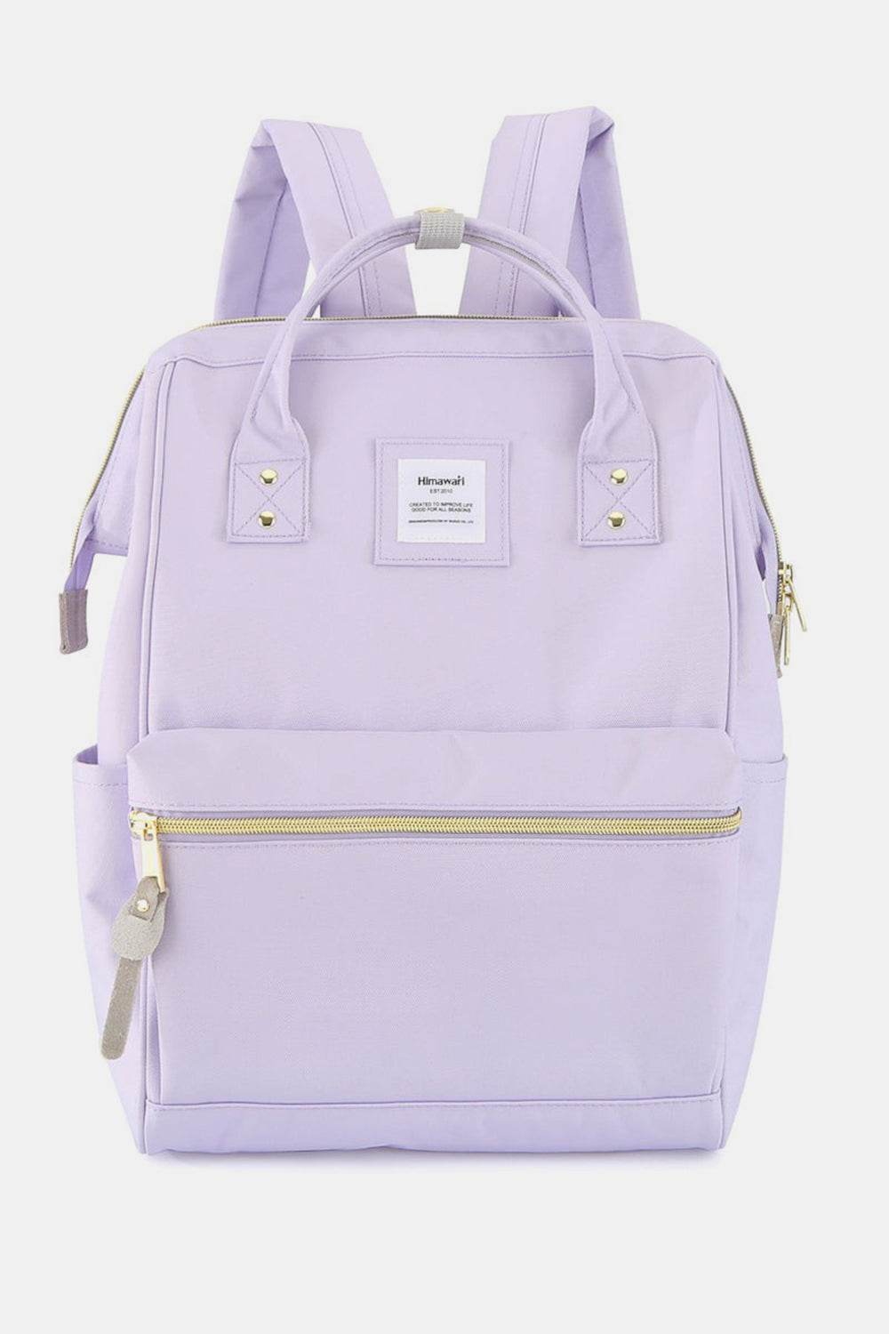 Himawari Waterproof Canvas Backpack Bag with Side Pockets - Delanoir