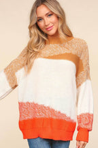 Haptics Color Block Long Sleeve Sweater - Delanoir