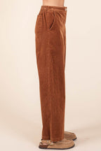 Mittoshop Corduroy Back Elastic Waist Pants - Delanoir