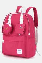 Himawari Waterproof Canvas Backpack Bag with Removable Coin Purse - Delanoir