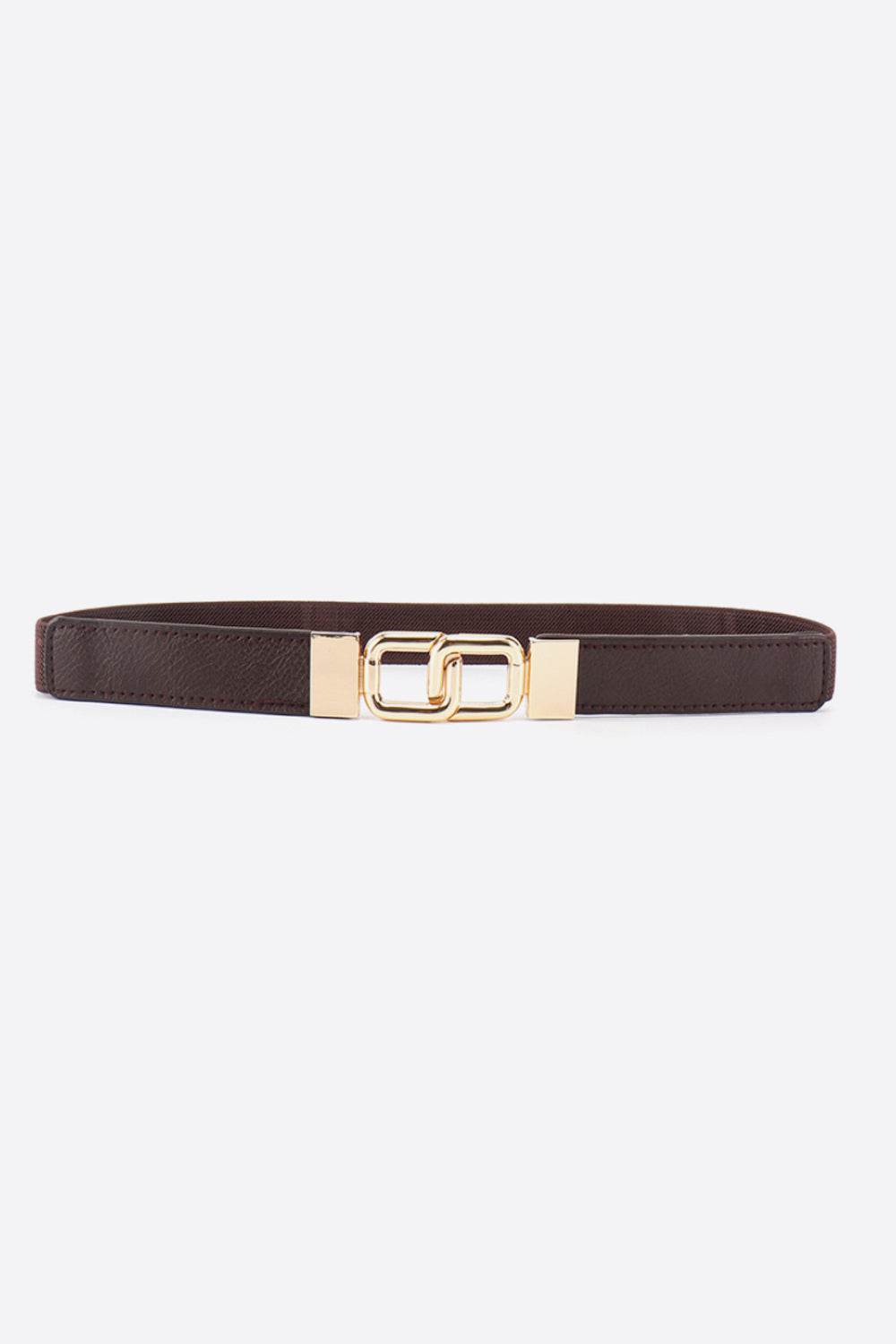 Geometric Double Buckle Elastic Belt - Delanoir