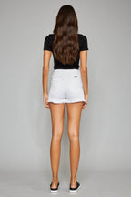 Kancan Full Size High Rise Frayed Hem Denim Shorts - Delanoir