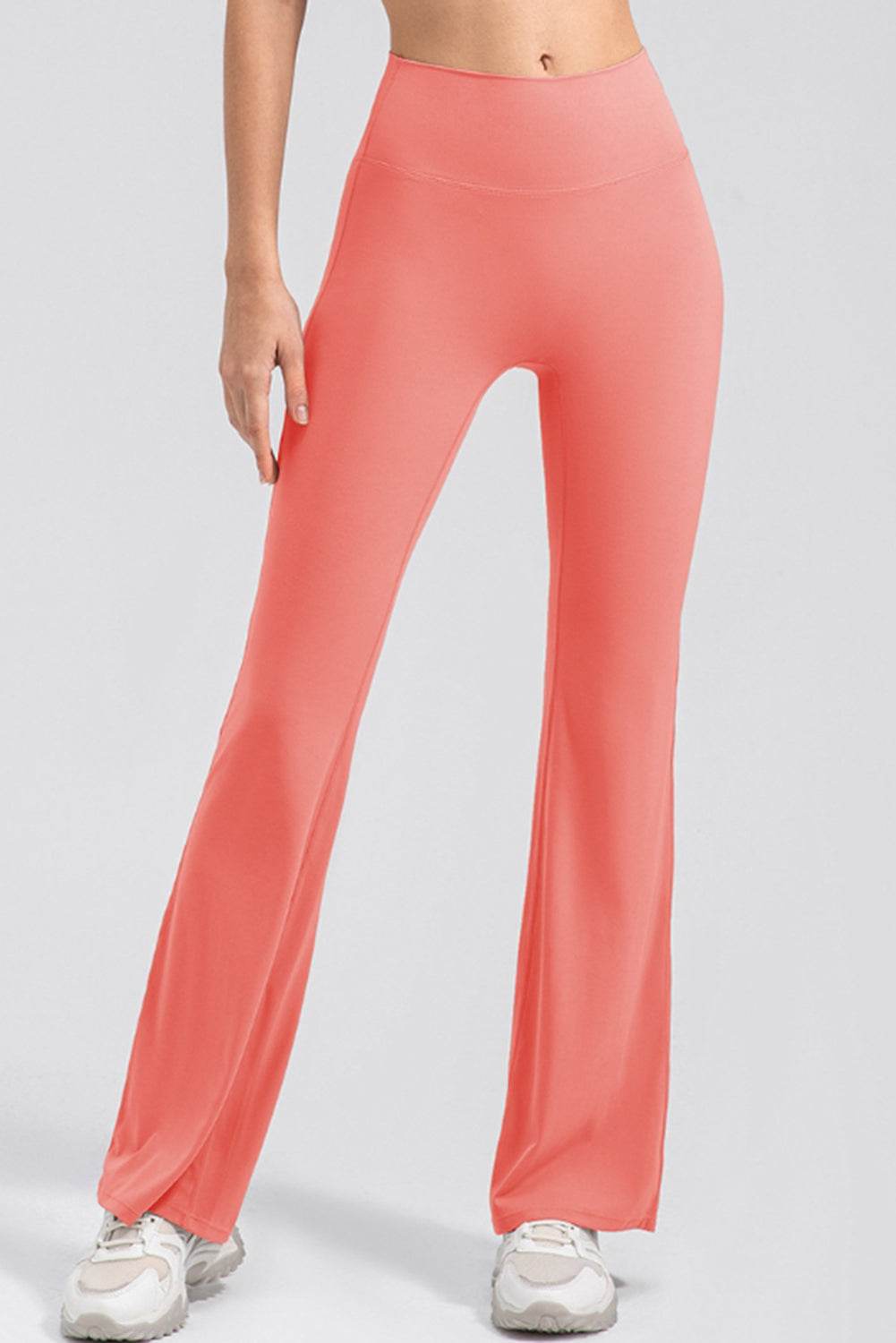 High Waist Straight Active Pants - Delanoir