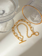 18K Gold-Plated Stainless Steel Chain Bracelet - Delanoir